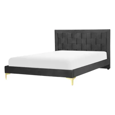 Bed Velvet LIMOUX x cm (EU Double) Black