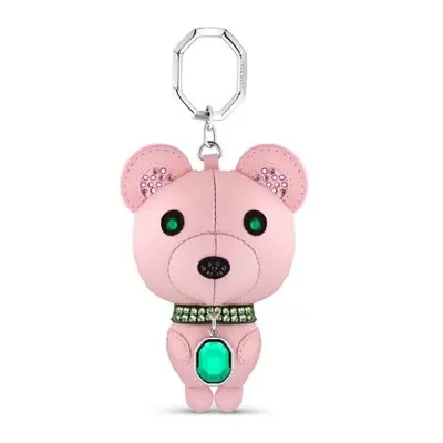 Swarovski Icons Stainless Steel Pink Bear Keyring