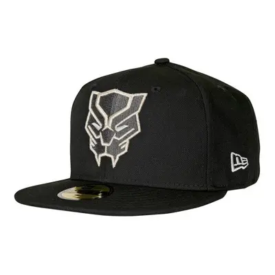 Black Panther 819336-75-8fitted Fitted Face Symbol Color Block New Era 59Fifty Hat - Size 7.625