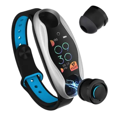 Multi-functional Smart Watch with Two Detachable BT Earbuds