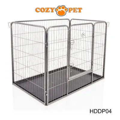 Heavy Duty Cozy Pet Puppy Playpen Run Crate Pen 90cm High Dog Cage - ABS Floor HDDP04