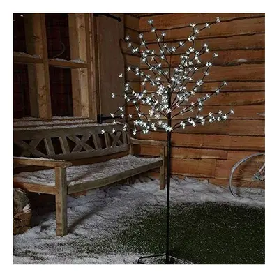 (Ice White, 180cm) LED Cherry Blossom Twig Tree Pre-Lit Christmas