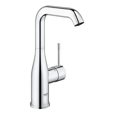 GROHE Essence high spout basin tap, single lever bathroom mixer, smooth body, no waste, swivel s