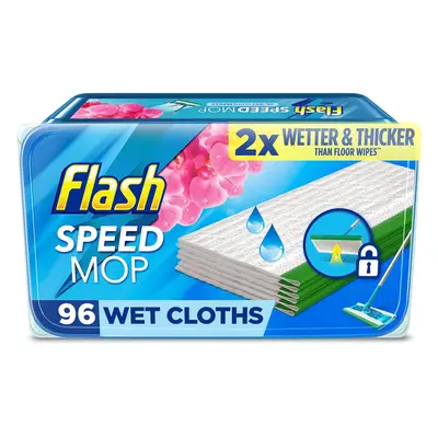 Flash Speedmop Wet Cloth Refills Floor Cleaner Lemon Count (24 x 4)