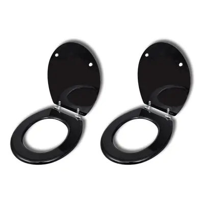 Toilet Seats with Lids pcs MDF Black