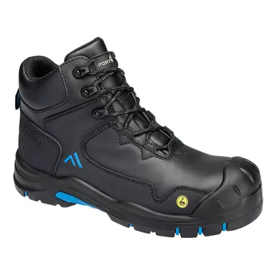 (Black/Blue, UK 10.5) Portwest Apex Composite Mid Boot S3S ESD HRO SR SC FO