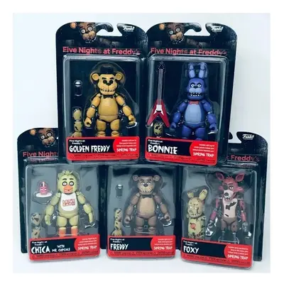 (Set 7) Funko Five Nights At Freddy's FNAF Golden Freddy Foxy The Pirate Articulated Action Figu