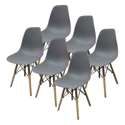 (6 Grey) Set 4/6 Kitchen Office Wooden Chairs Dining Room