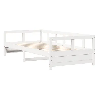 vidaXL Daybed Sofa Bed Guest Bed Sleeper Sofa White 90x200 cm Solid Wood Pine