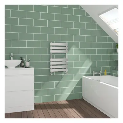 WarmeHaus Flat Panel Chrome Towel Radiator Bathroom Heated Towel Rail 650x400mm