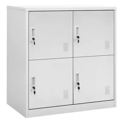 vidaXL Locker Cabinet Light Grey Steel Wardrobe School Office Locker Cabinet