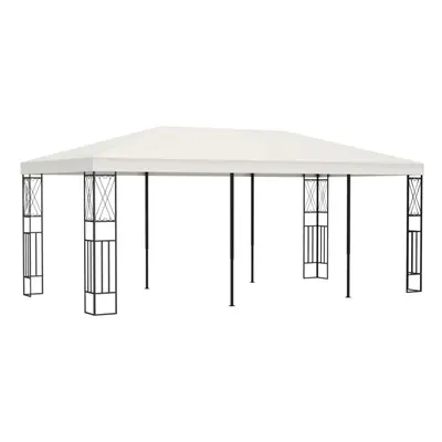 Garden Furniture Set Gazebo 3x6 m Cream Fabric