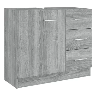 (Grey sonoma) vidaXL Sink Cabinet Bathroom Storage Cupboard Vanity Unit Engineered Wood