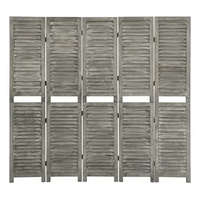 (179 x cm) vidaXL Solid Wood 6-Panel Room Divider Home Indoor Furniture Grey Multi Sizes