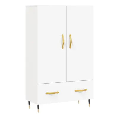 (white) vidaXL Highboard Sideboard Cupboard Side Cabinet Smoked Oak Engineered Wood