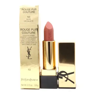 (N3 Nude Decollete) Yves Saint Laurent Rouge Pur Couture Satin Colour Lipstick 0.13oz New With B