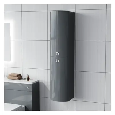 Dene mm Bathroom Wall Hung Cabinet Storage Tall Shelf Furniture Anthracite