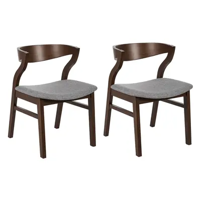 Set of Dining Chairs MAROA Wood Light Grey