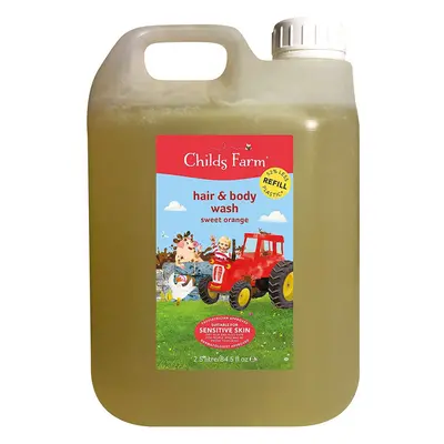 Childs Farm - Children's Hair & Body Wash, Cleanse & Hydrate, Sensitive Skin, Sweet Orange, 2.5 