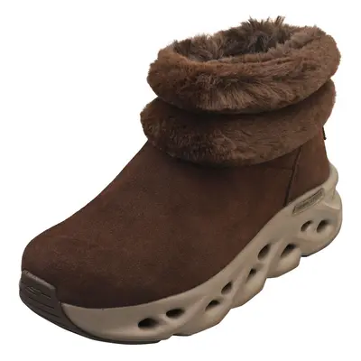 (5) Skechers Go Swirl Tech Boot London Womens Fashion Boots in Chocolate