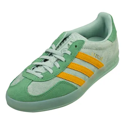 (7.5) adidas Gazelle Indoor Womens Fashion Trainers in Hazy Green