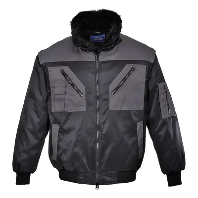 (Black/Grey, M) Portwest Pilot Jacket 2-Tone