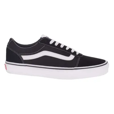 (9.5, Black/White) Vans Mens Ward Low-Top Casual Suede Canvas Trainers Sneakers - Black/White