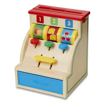 Wooden Toy Cash Register Melissa & Doug Spin and Swipe with Play Coins