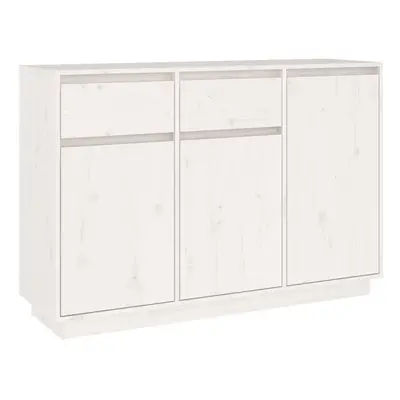 (white) vidaXL Solid Wood Pine Sideboard Home Storage Cabinet Sideboard Multi Colours