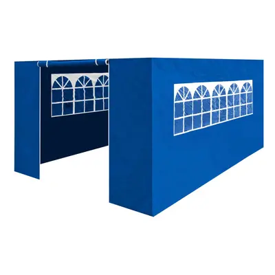 Premium Gazebo/Marquee Side Walls/Doors/Windows, Fits x 4.5m Models - Blue - DG151