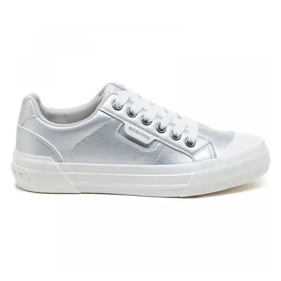 (7 (Adults')) Cheery | Silver | Women's Canvas Lace-up Shoes