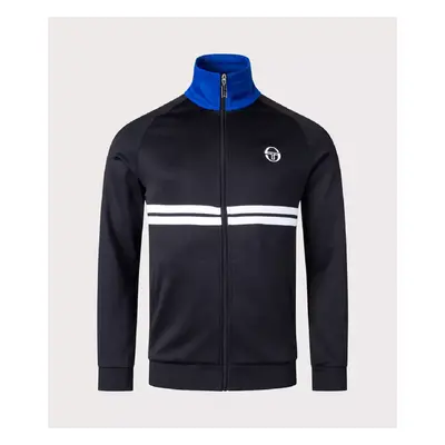 (BLACK/SURF THE WEB) Sergio Tacchini Men's Full Zip Track Top Jacket