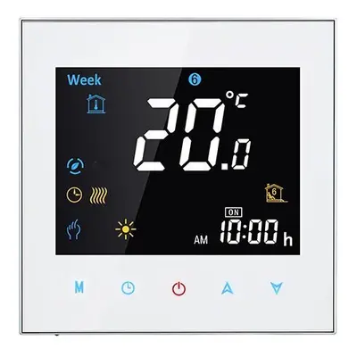 (White) LCD Touch Screen Smart Wireless Zwave Wall-hung Boiler Thermostat Floor Heating Controll