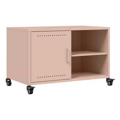 vidaXL TV Cabinet TV Stand TV Unit Entertainment Centre Pink Cold-rolled Steel