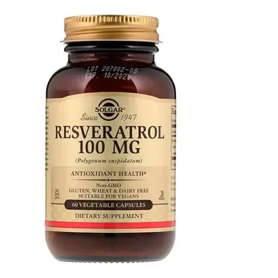 Solgar Resveratrol mg Dietary Supplement 60's Veg Capsules Antioxidants Heart Health Immune Supp