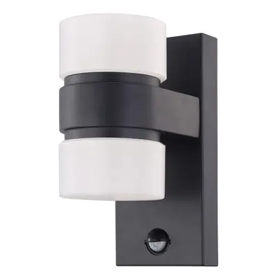 IP44 Outdoor Wall Light & PIR Sensor Anthracite Aluminium 6W Built in LED