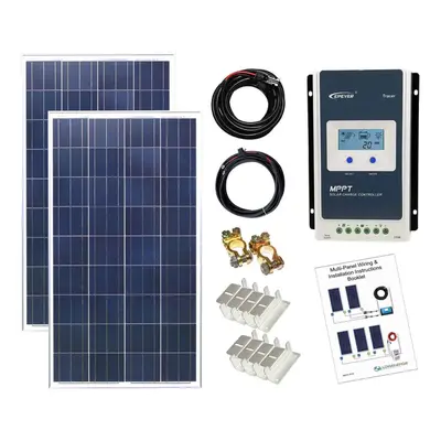 200w Poly Solar Panel Kit 12V/24V with MPPT Controller