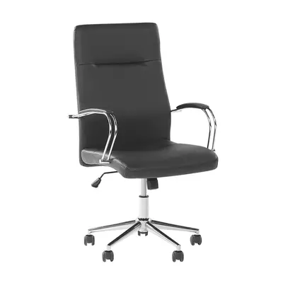 Office Chair Faux Leather Black OSCAR