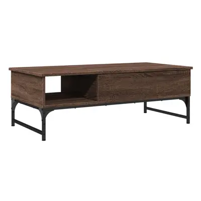 vidaXL Coffee Table End Table Sofa Table Brown Oak Engineered Wood and Metal