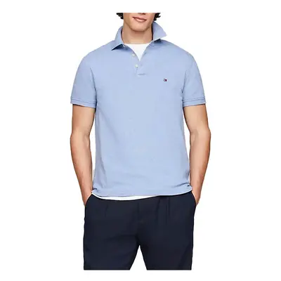 (Light Blue, 2XL) Tommy Hilfiger Mens Polo Shirts Cotton T-Shirt