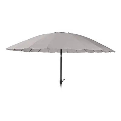 (Light Grey) 300cm Diameter Parasole Umbrella Shade Crank Lift