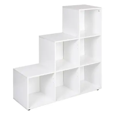 (White) Cube Step Storage Unit Shelf Organiser Bookcase