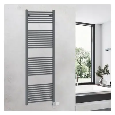 (1800x600mm, Grey) WarmeHaus Electric Heated Towel Rail Straight Thermostatic Bathroom Towel Rad