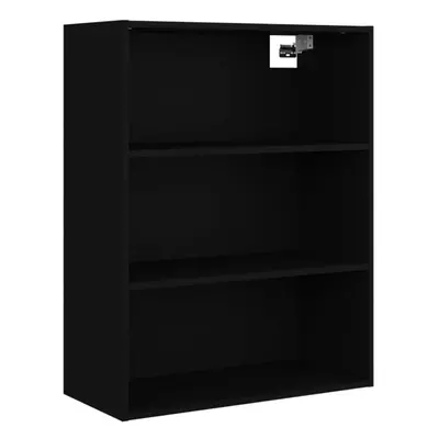 (Black) vidaXL Hanging Wall Cabinet Storage Cabinet Wall Cupboard Floating Cabinet