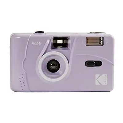 M38 35mm Film Camera - Focus Free, Powerful Built-in Flash, Easy to Use (Lavender)