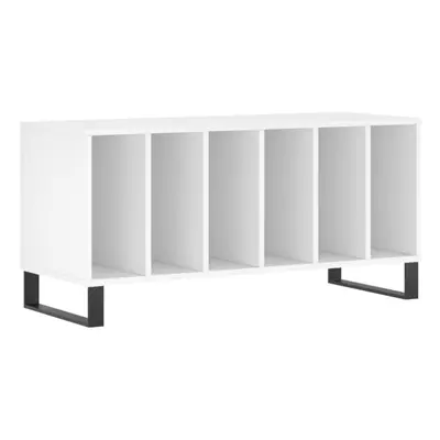 (white) vidaXL Record Cabinet Record Storage Cabinet Sideboard White Engineered Wood