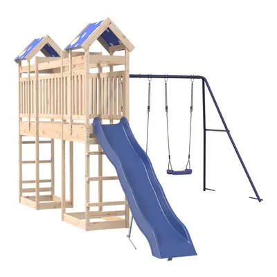 vidaXL Outdoor Playset Solid Wood Pine playset wooden playset playground set