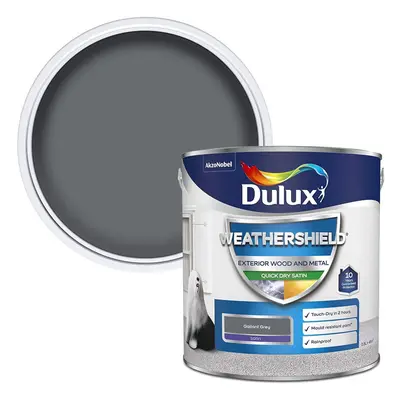 Dulux Weathershield Exterior Satin 2.5L Gallant Grey