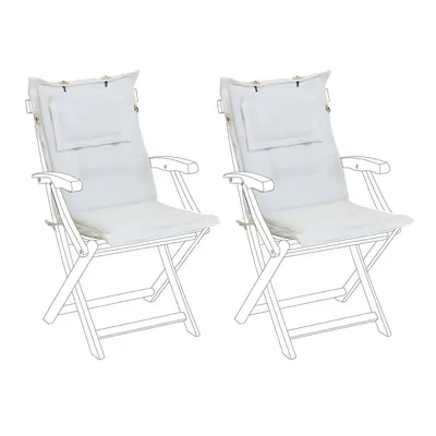 Set of Back/Seat Cushions Solid MAUI x cm Off-White