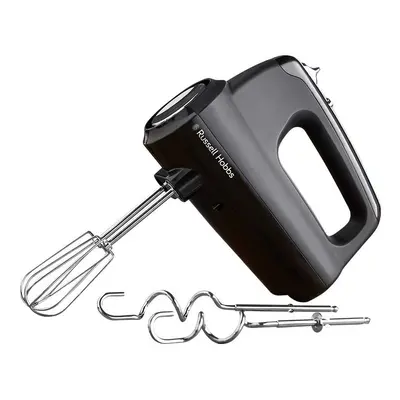 Russell Hobbs Desire Hand Mixer Electric Hand Whisk and Dough Mixer Attachments Matte Black W